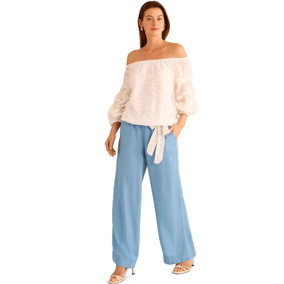 Vince Camuto Women's Light Weight Drawstring Wide-Leg Pants - Picture 5 of 5